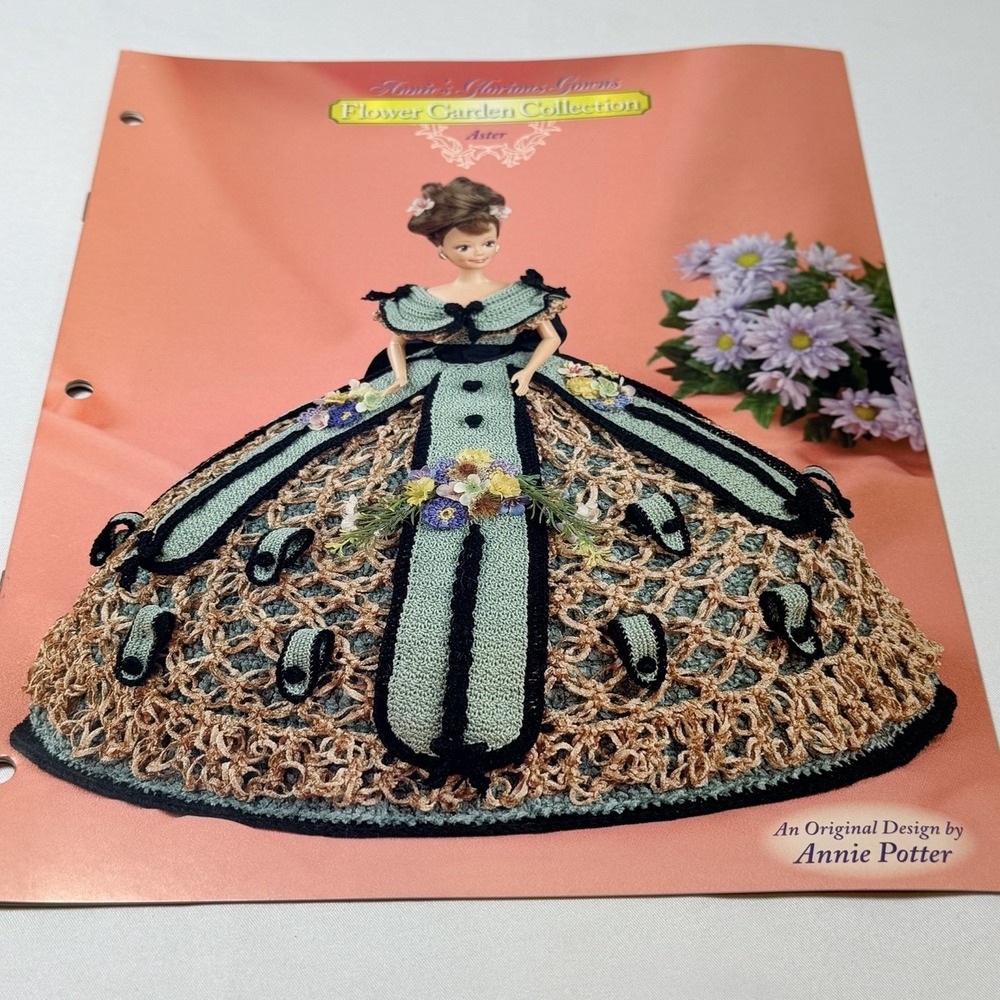 Annie's Attic Flower Garden Collection Crochet Barbie Pattern Aster Dress